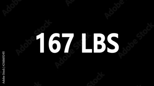Weight Scale Counter Animation – 00 to 500 LBS Numeric Display.