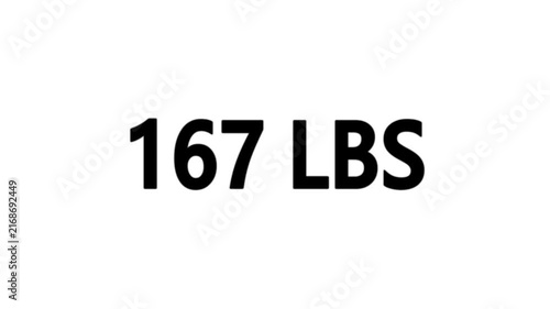 Weight Scale Counter Animation – 00 to 500 LBS Numeric Display.