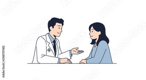 Doctor consulting patient, medical examination, healthcare, doctor-patient relationship, hospital visit