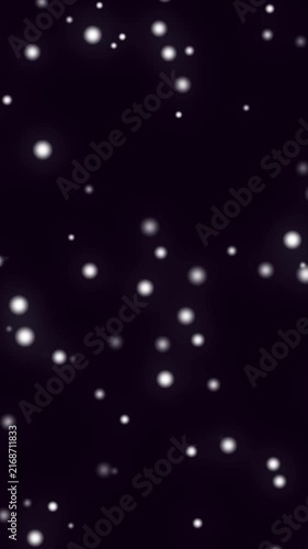 Glowing white particles animation falls gently on a dark purple space Gentle snowfall motion flows through the white particles animation Calm winter atmosphere fills this white particles animation
