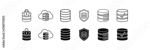 A detailed collection of various electrical connector icons showcasing different types and configurations for diverse electronic applications and systems