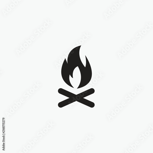 Bonfire icon fully editable vector template