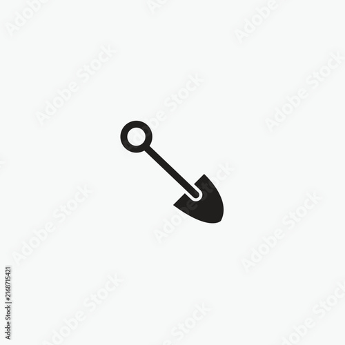 Shovel icon fully editable vector template
