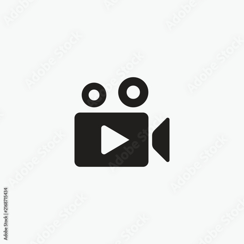 Video camera icon fully editable vector template