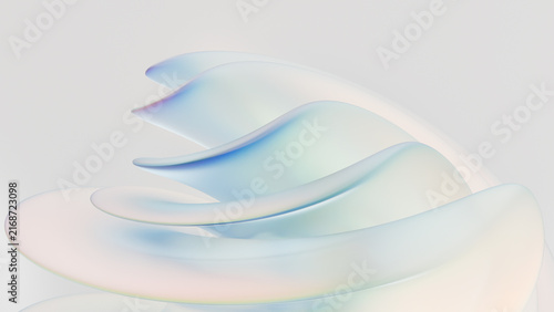 Obraz na płótnie Minimalist 3D Curves with Light Reflection