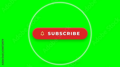Minimalist Subscribe Button With Animated Ring For Video Engagement