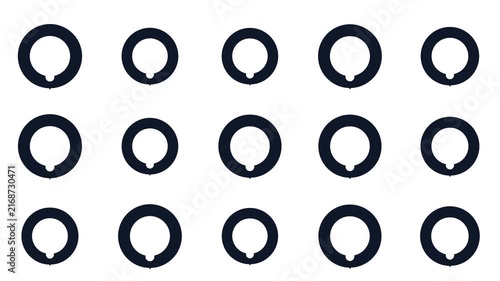 UI Design Wreath Ring Icon Grid Pulsing Scale Animation