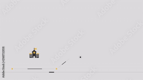 Minimalist Educational Timeline Infographic Motion Graphic with Icons.