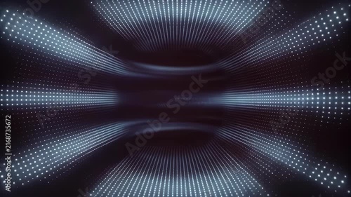 Abstract dark background with soft glowing digital wave and dotted light patterns