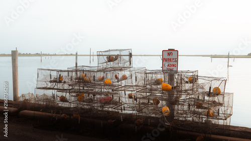 Crab Pots at Sunrise on Messick Point in Poquoson, Virginia