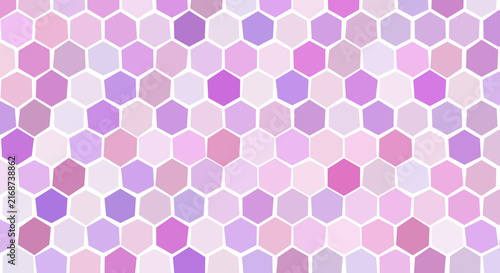 Pastel geometric honeycomb pattern PNG. Hexagons, purple-pink shades, texture. Modern abstract tessellation mosaic. Seamless pattern, background, transparent element.