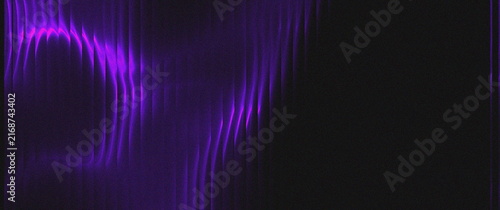 Картината върху платно Abstract moody dark background with purple neon vertical lines and ribbed texture