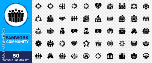 A comprehensive collection of fifty unique black and white vector icons representing various abstract shapes symbols and geometric designs for modern graphic design projects