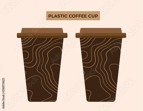 plastic coffee cup illustration