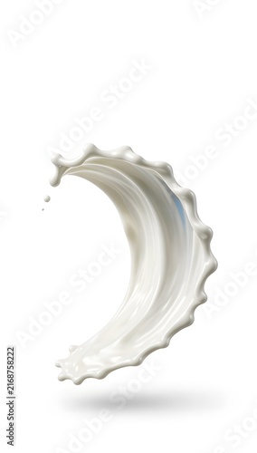 Splash Milk Curl Portrait Concept Illustration
