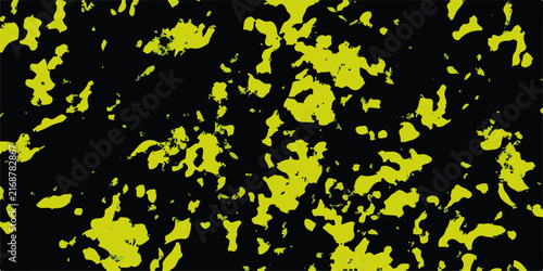 Yellow Abstract Paint Splatter Texture Background.