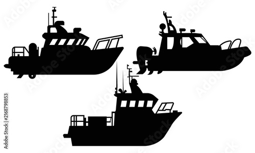 Coast Guard Rescue Vehicles Vector Bundle, Coast Guard Emergency Response Transport Vector Icon Set Collection, Maritime Search and Rescue Craft Vector Set Featuring Lifeboat Helicopter and Jet Ski