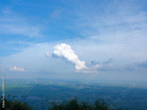 Photography time lapse clouds over the blue sky