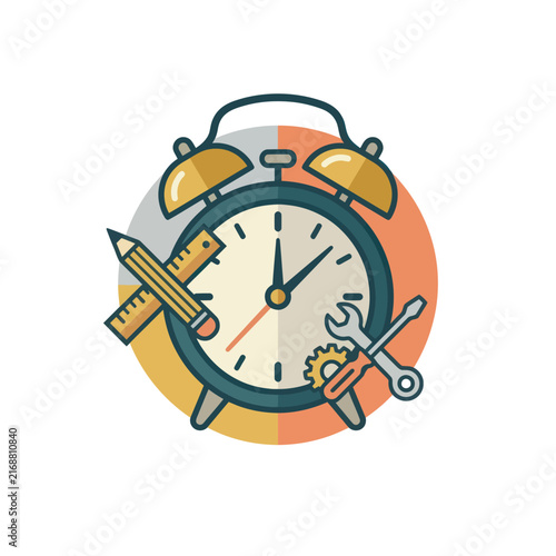 Time Management, Planning, and Productivity Tools - Alarm Clock Icon