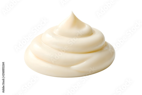 Creamy White Mayonnaise Swirl with Peaked Tip