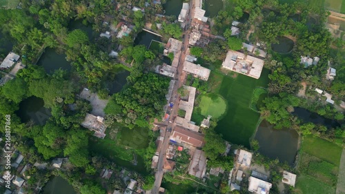 Village Market Surrounded By Greenery, Bangladesh