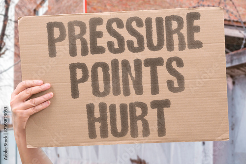 Fotografie "Pressure points hurt" High-stress areas cause localized knee pain