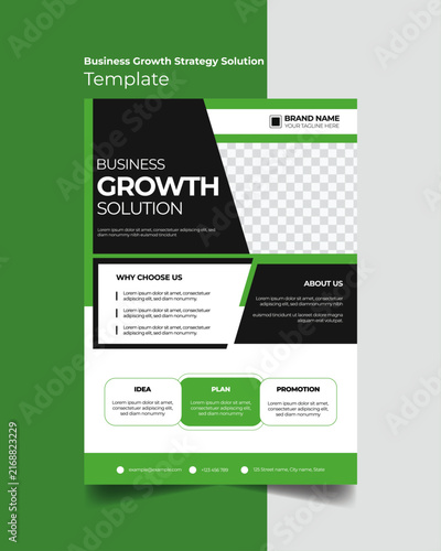 Business Growth Strategy Solution Corporate Template Design.