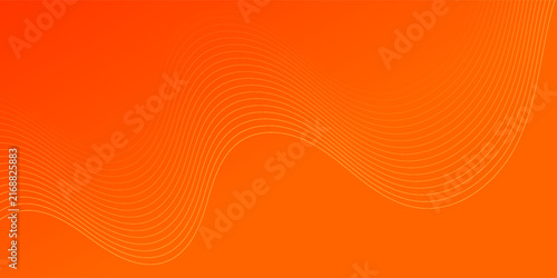 Vibrant Orange Wave Lines Abstract Background Modern Vector Design