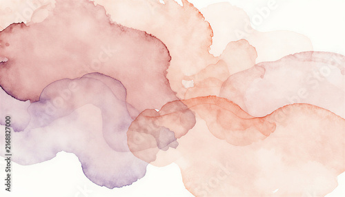 Abstract watercolor design with soft pastel hues and flowing shapes -  