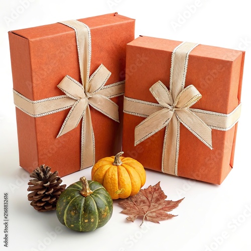 Halloween themed box  with pumpkins and bats.