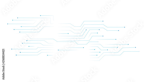 Abstract blue circuit board lines, futuristic digital technology background vector, electronic data flow pattern for network hardware design