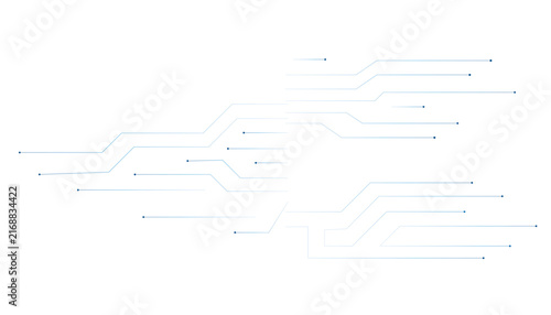Abstract circuit board background with blue lines. Digital technology vector illustration. Futuristic electronic motherboard pattern for web design.