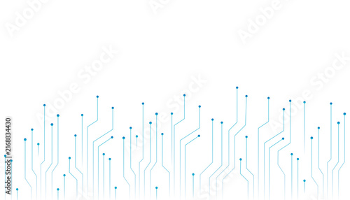 Abstract digital circuit board background, blue technology line pattern vector, futuristic electronic motherboard connection graphic for web