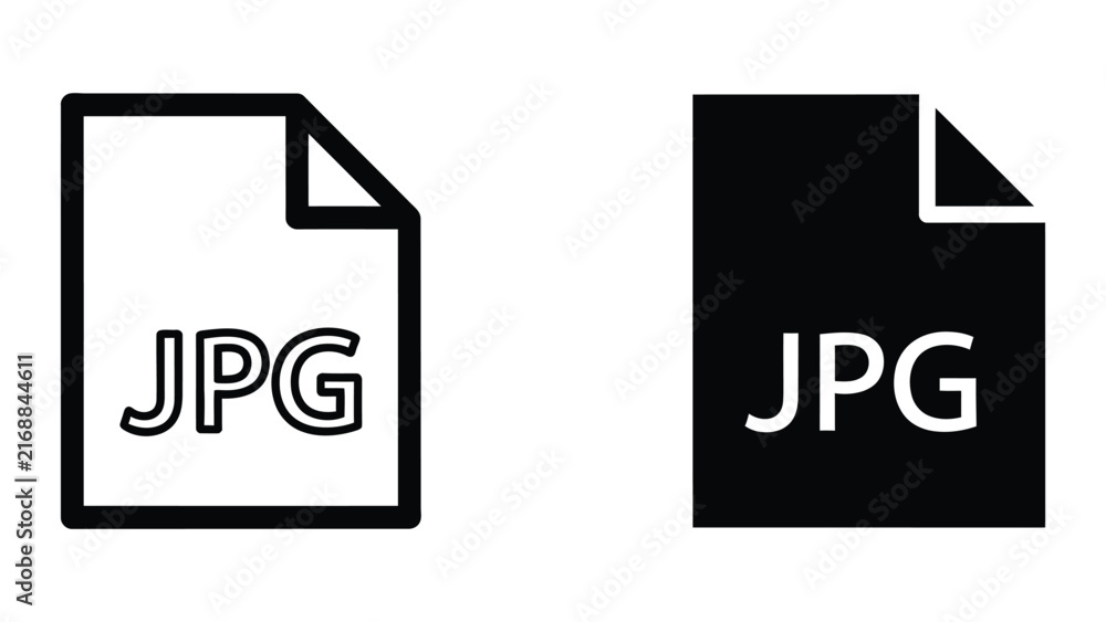 Fototapeta premium File document icon with extension in outline and solid black style for web interface