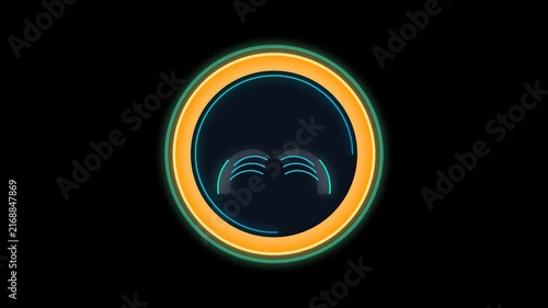 Wash Hands Droplet Hands Vector Reveal Warning Sign 4K Animation | Seamless Loop
