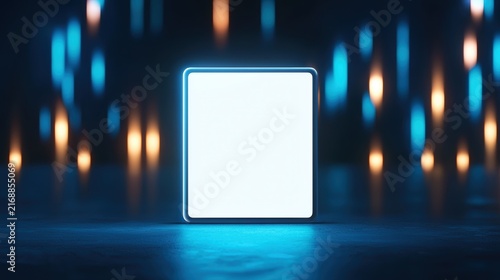 mockup concept Wireframe mockup of a website layout on a computer screen, dark background, suitable for showcasing web design concepts and prototypes