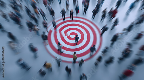 Concept of finding the target group of businessmen, finding new customer groups to expand the marketing of the business, expanding the business worldwide, customer centric strategies