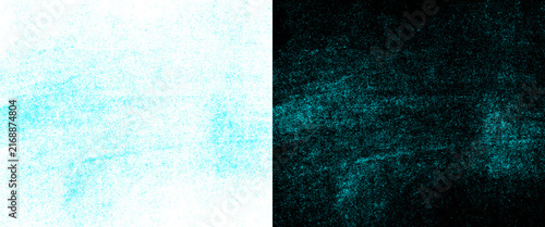Canvastavla Abstract cyan watercolor texture background, dual panel light and dark blue pain
