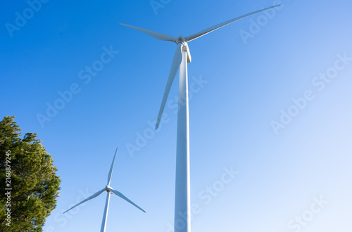 Konstfotografi Wind turbines converting wind power into electricity, a sustainable solution for