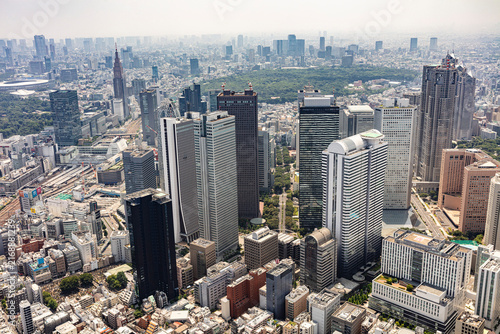 東京上空の空撮写真