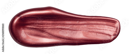 Rose gold metallic brush stroke smear cosmetic texture