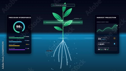 Smart Farming Dashboard with AI Hydroponics Plant Growth Monitoring