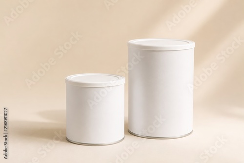 Blank Infant Formula Can Packaging Mockup Set