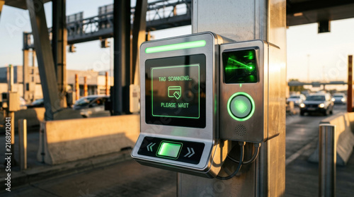 Automated Electronic Toll Collection System Processing A Vehicle Tag For Payment