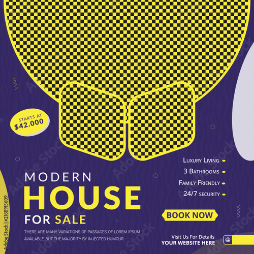 ​House for sale social media post and web banner template