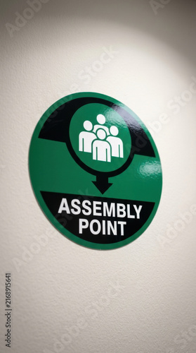 Assembly Point Sign For Safety And Evacuation Guidance