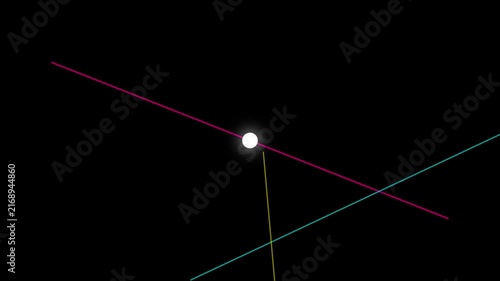 Abstract geometric motion animation 4k background, with glowing white, point and intersecting, neon lines