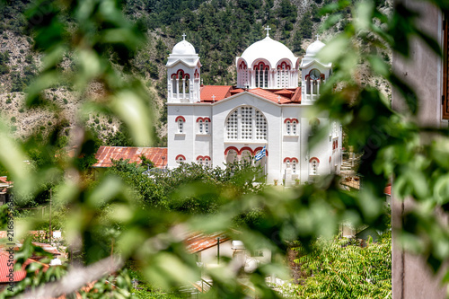 View of Church of Holy Cross in Pedoulas village, Cyprus