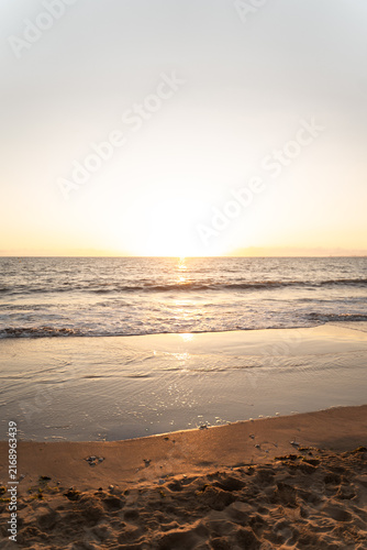 Принти на полотні sunset on the beach, atlantic ocean