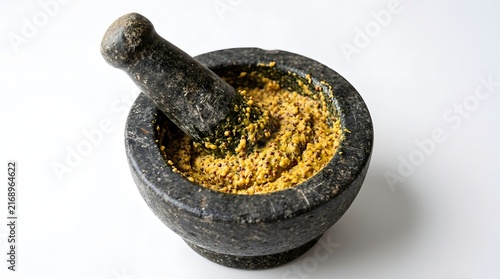 Hand Pounded Mustard Paste Bowl Close Up Bengali